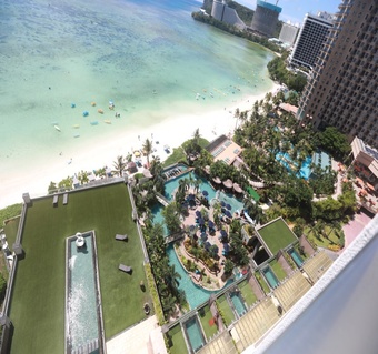 괌 두짓타니 디럭스 객실 투몬 비치 리조트 수영장 조식 예약 방법